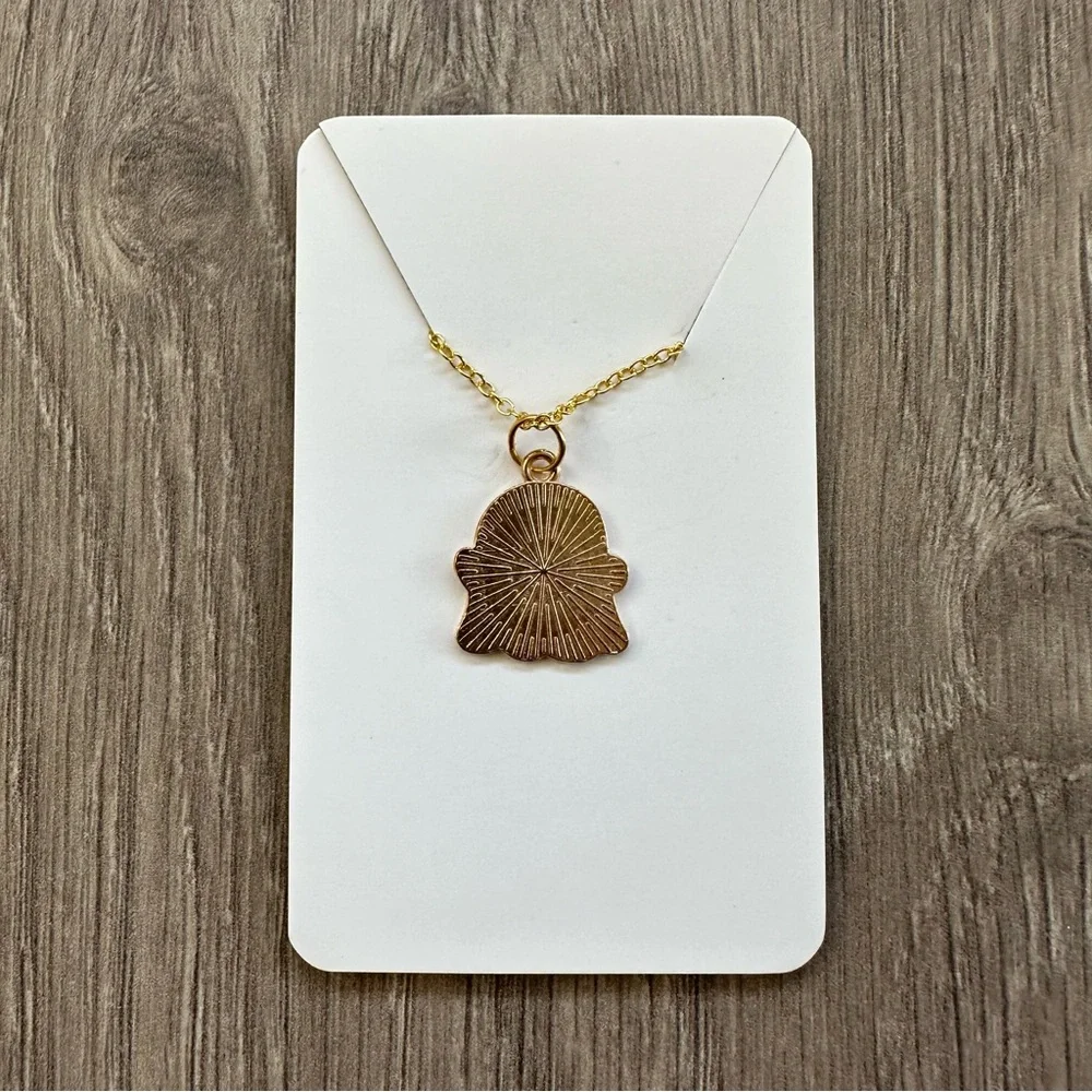 🆕 Ghost Pendant on Gold-Tone Chain Necklace